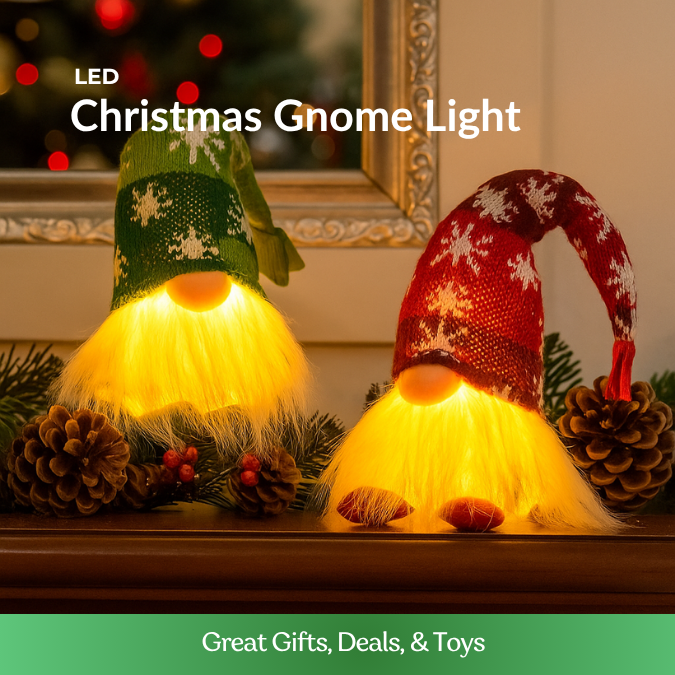 Red Christmas Gnome LED Light