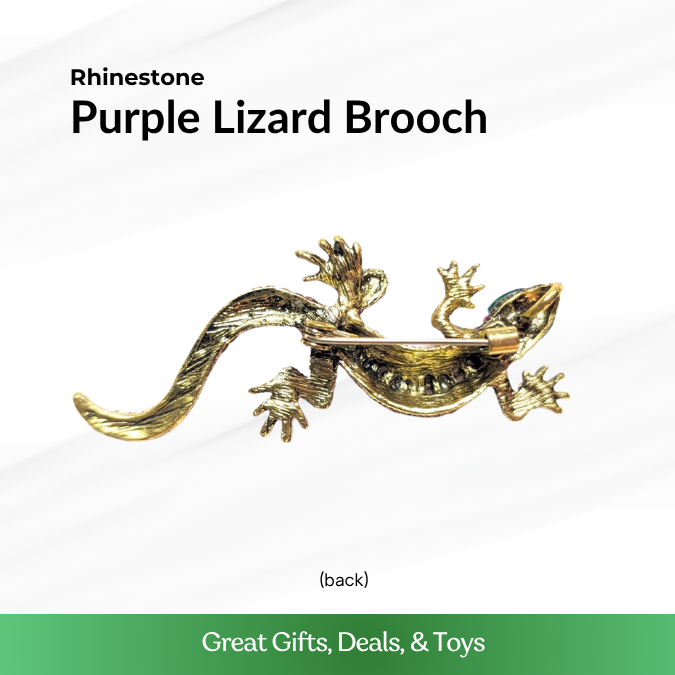 Purple Lizard Brooch