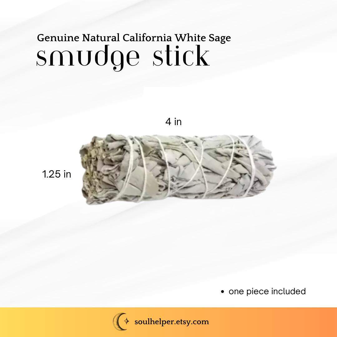 Natural California White Sage Smudge Stick – 4” x 1.25”