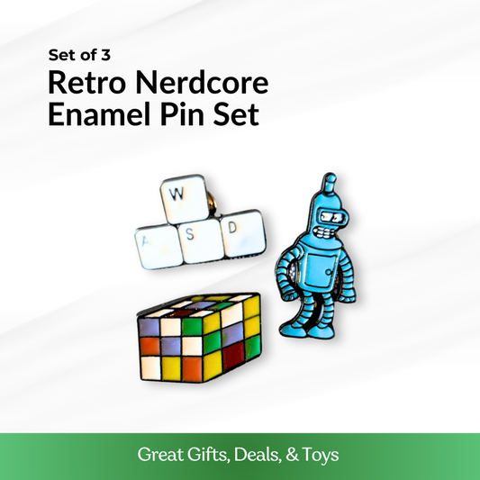 Retro Nerdcore Enamel Pin Set (Surprise Pack of 3)