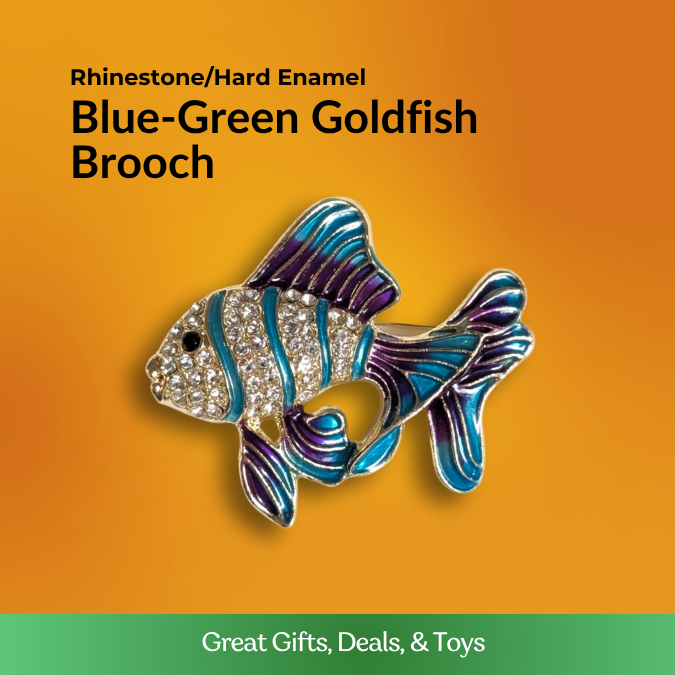 Green/Blue Goldfish Brooch