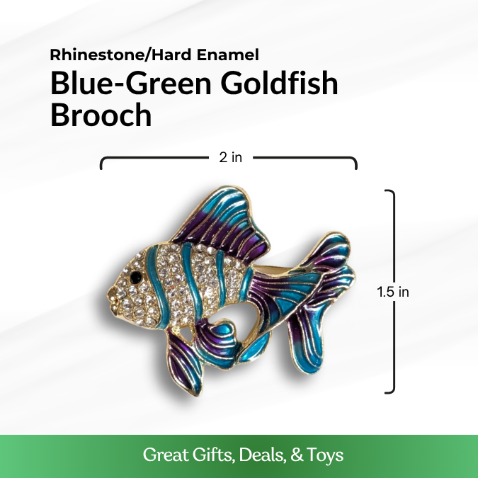 Green/Blue Goldfish Brooch