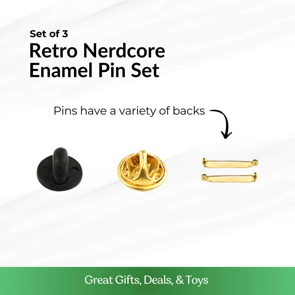 Retro Nerdcore Enamel Pin Set (Surprise Pack of 3)