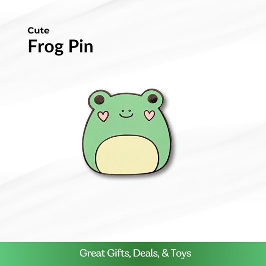 Frog with Hearts Enamel Pin