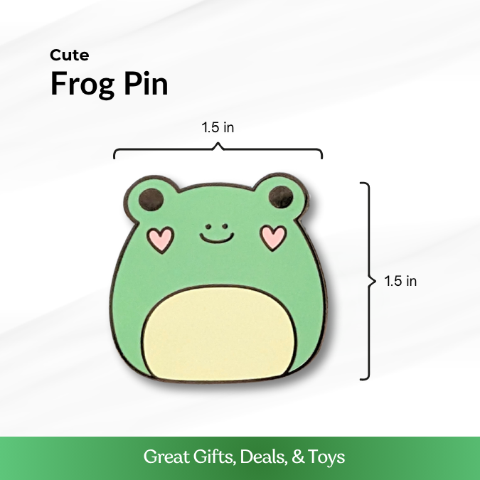 Frog with Hearts Enamel Pin