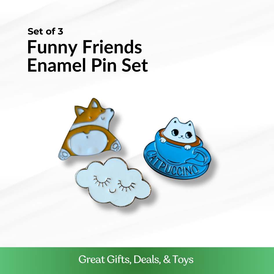 Funny Friends Enamel Pin Set (Surprise Pack of 3)