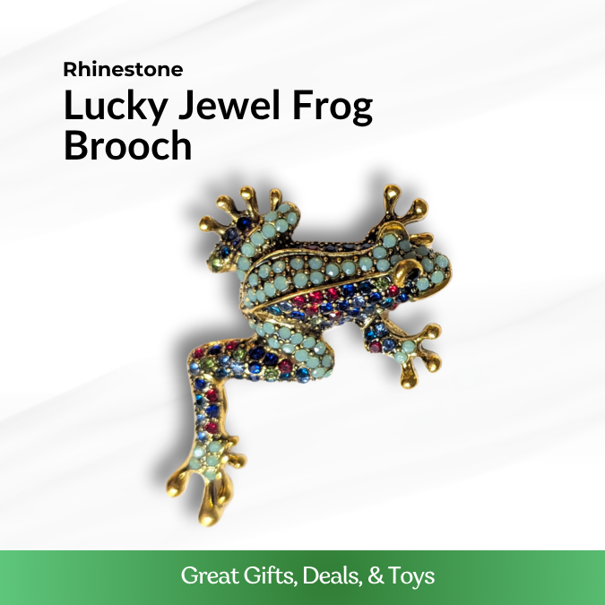 Lucky Jewel Frog Brooch