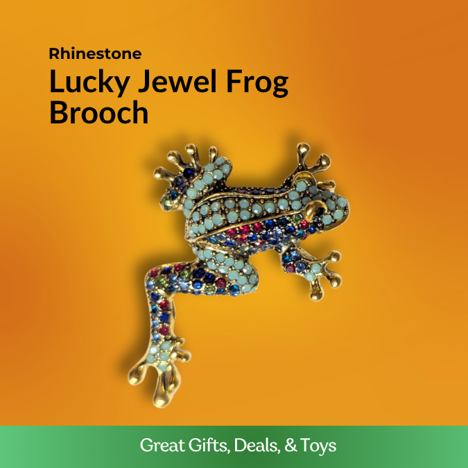 Lucky Jewel Frog Brooch