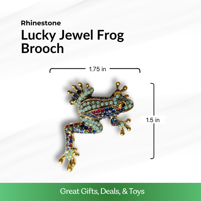 Lucky Jewel Frog Brooch