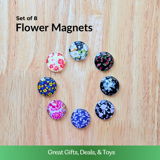 Flower Magnets - Set of 8