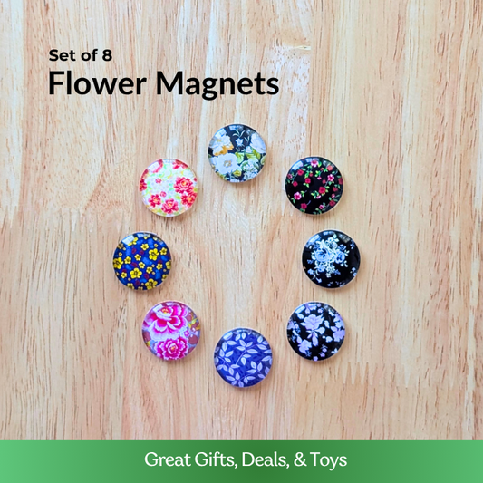 Flower Magnets - Set of 8