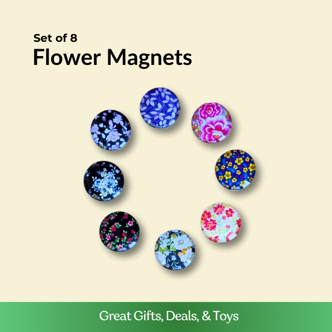 Flower Magnets - Set of 8