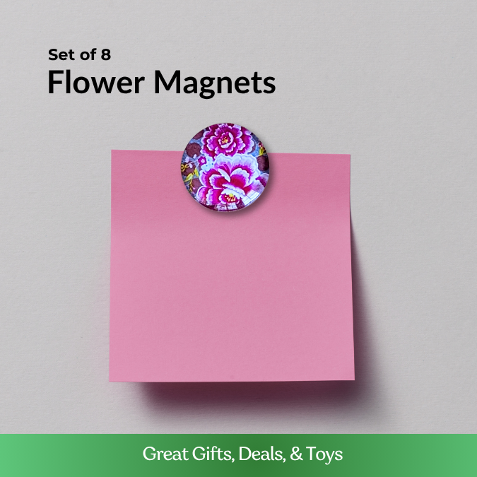 Flower Magnets - Set of 8