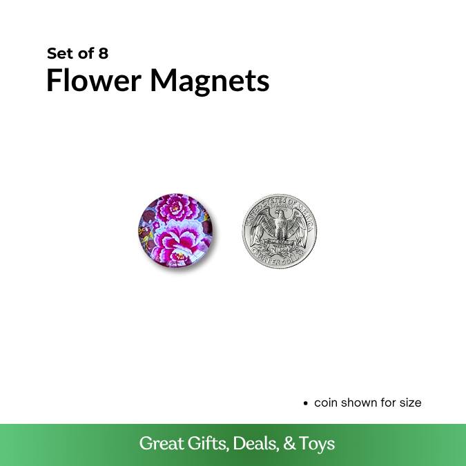 Flower Magnets - Set of 8