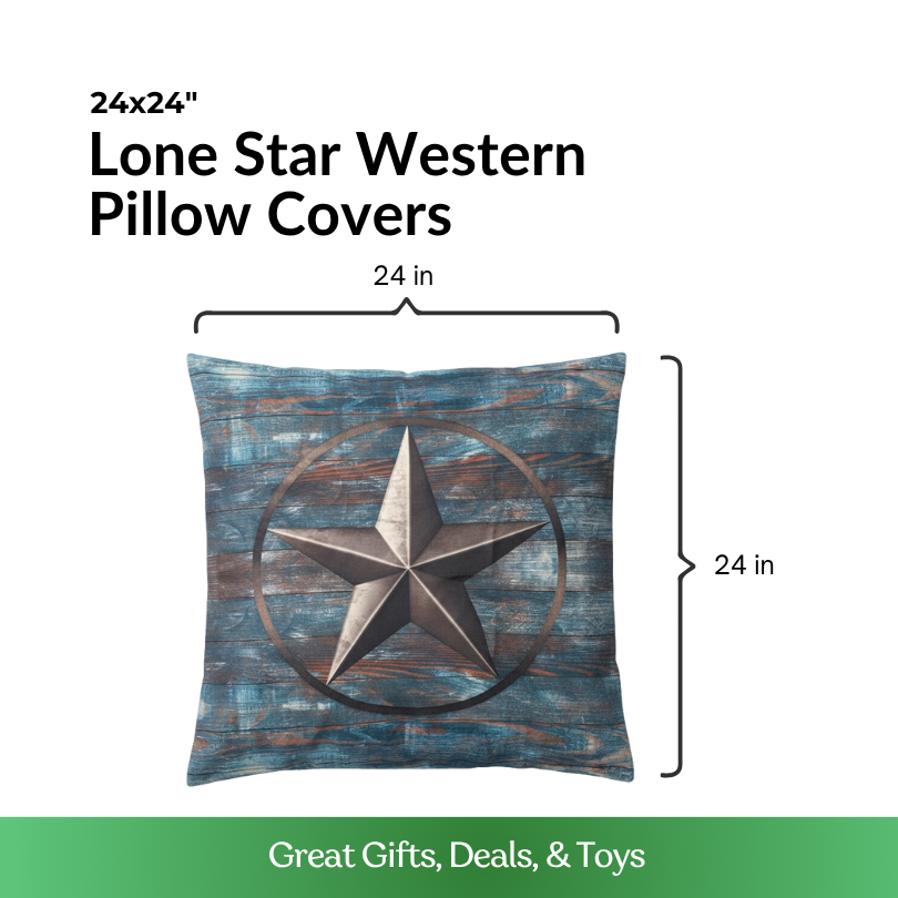 Lone Star Pride: Rustic Western Accent Pillow Covers (Set of 2)