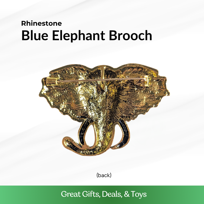 Blue Elephant Brooch - Large