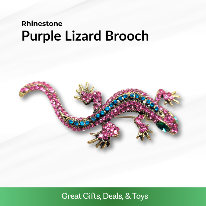 Purple Lizard Brooch
