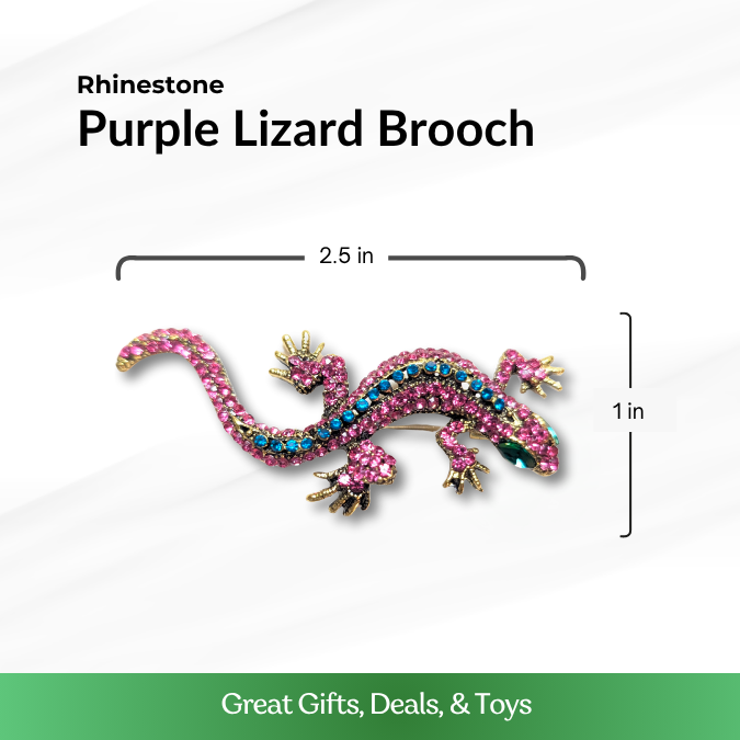 Purple Lizard Brooch