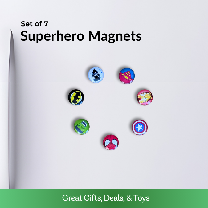 Superhero Magnets - Set of 7