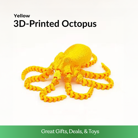 3D-Printed Yellow Octopus