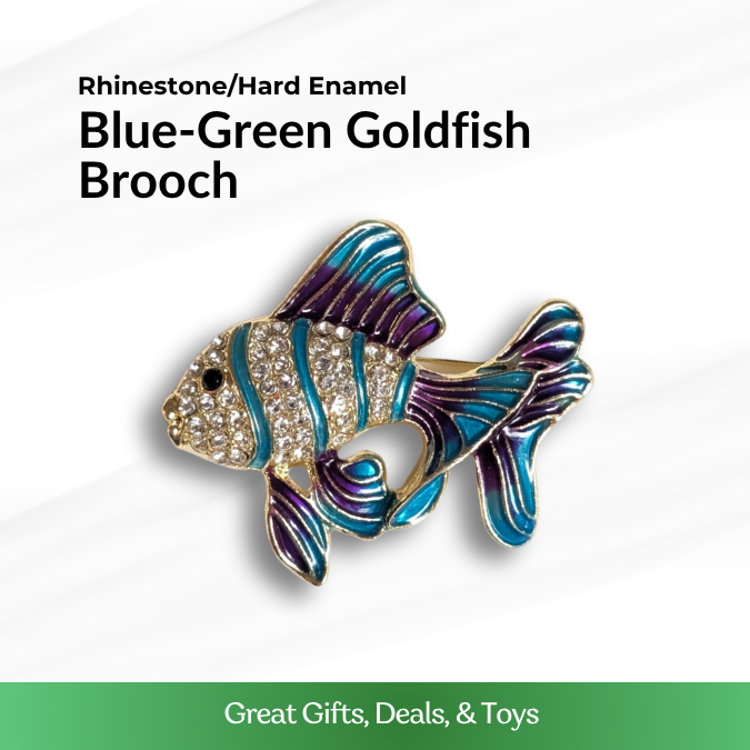 Green/Blue Goldfish Brooch