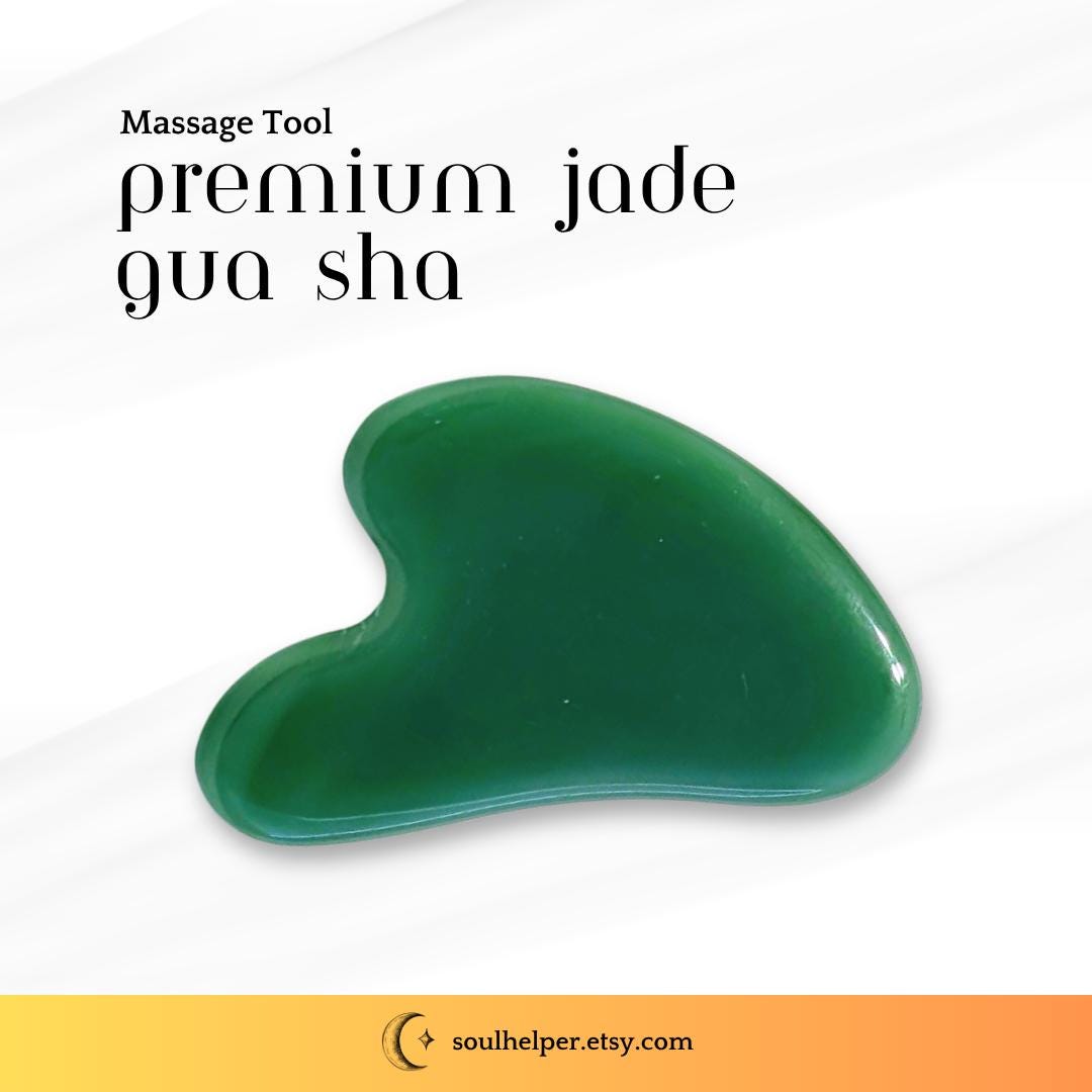 Aventurine Gua Sha Tool – Natural Jade Stone Facial Massager