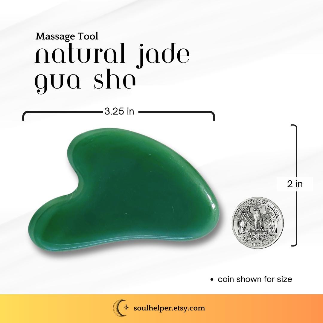 Aventurine Gua Sha Tool – Natural Jade Stone Facial Massager