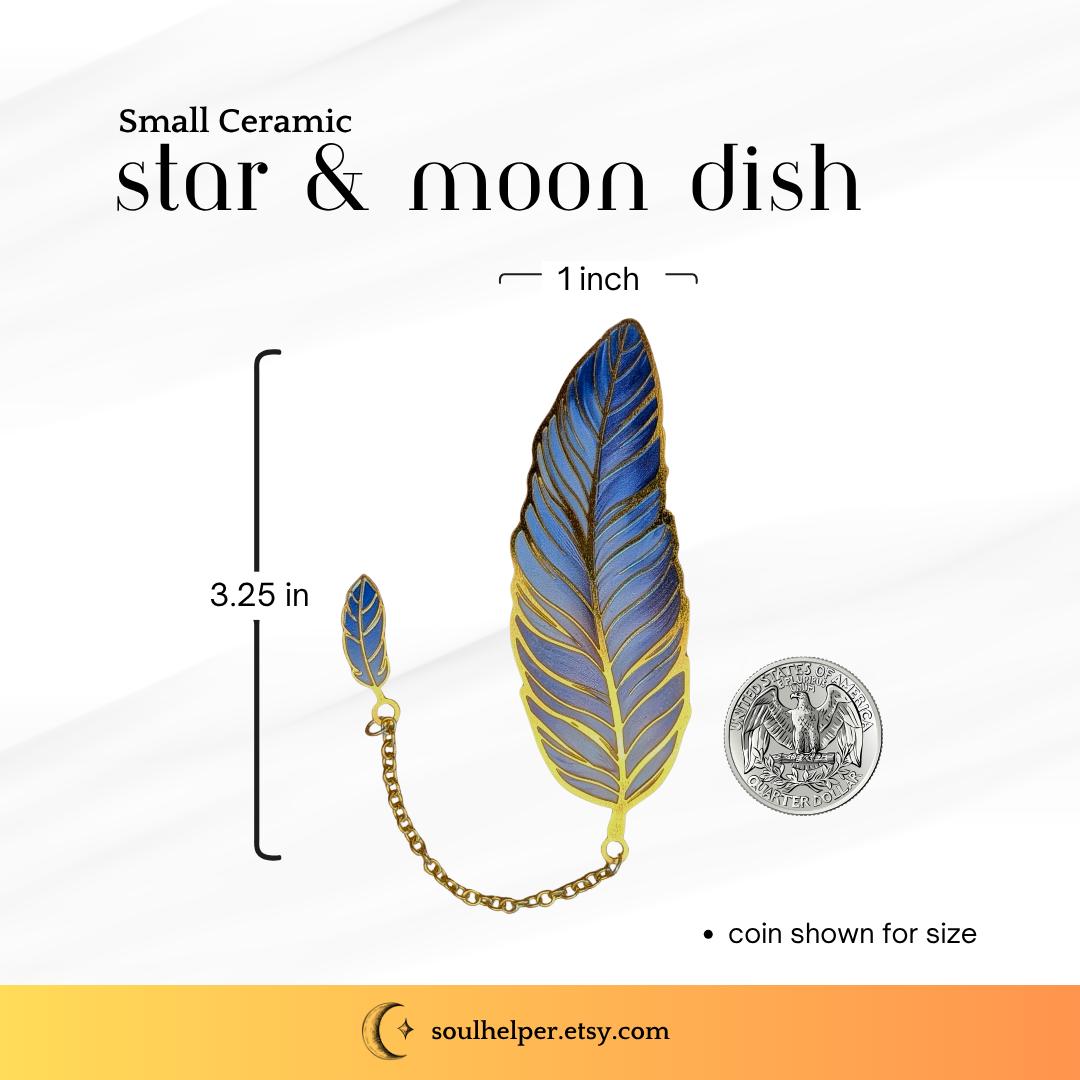 Golden Blue Feather Bookmark – Spiritual Gift, Mindful Reader