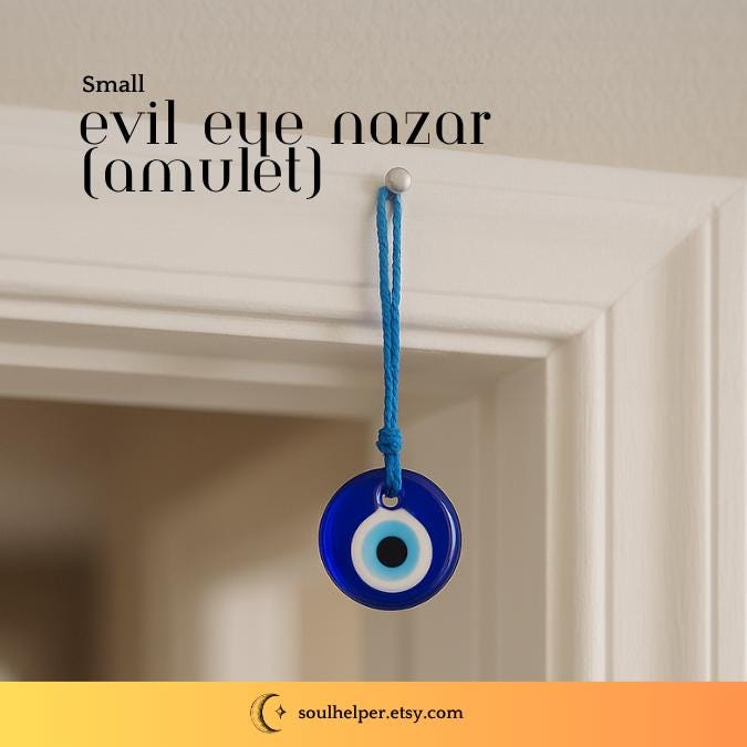 Blue Evil Eye Amulet – Nazar Protection Charm, Spiritual Decor