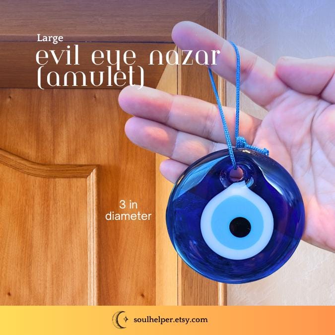 Blue Evil Eye Amulet – Nazar Protection Charm, Home Decor