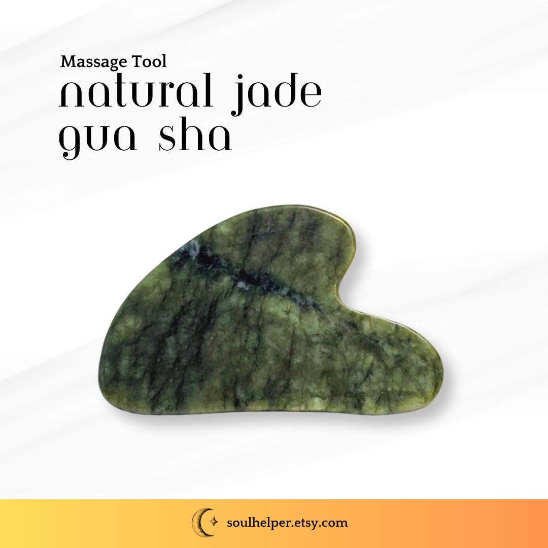Natural Green Jade Gua Sha – Facial Massage Tool for Glowing Skin