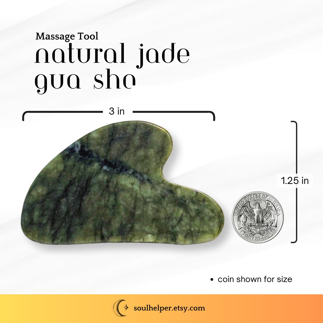Natural Green Jade Gua Sha – Facial Massage Tool for Glowing Skin