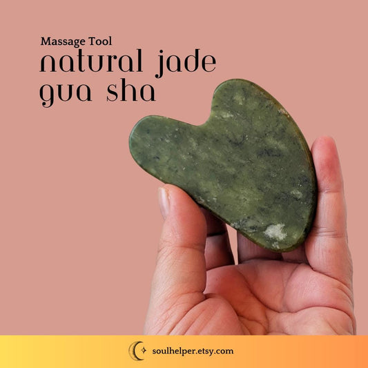 Natural Green Jade Gua Sha – Facial Massage Tool for Glowing Skin