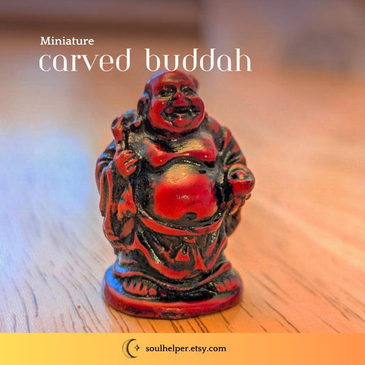 Mini Resin Laughing Buddha Statue – Spiritual Altar Decor