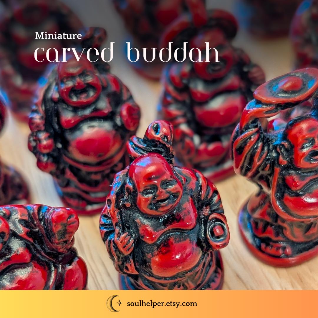 Mini Resin Laughing Buddha Statue – Spiritual Altar Decor