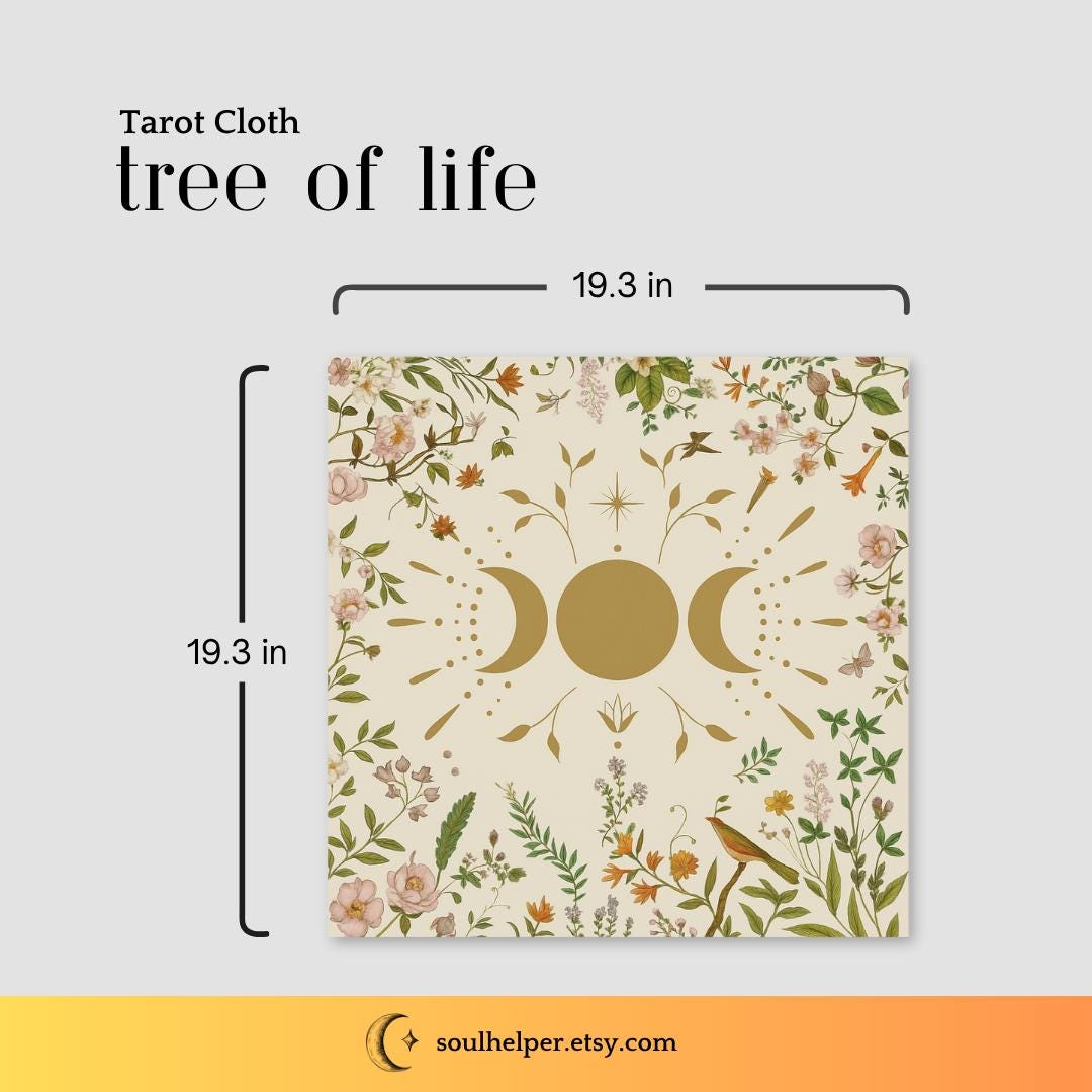 Celestial Tarot Cloth Collection – 19.3x19.3” Lightweight Altar Cloths for Tarot, Meditation, and Spiritual Rituals