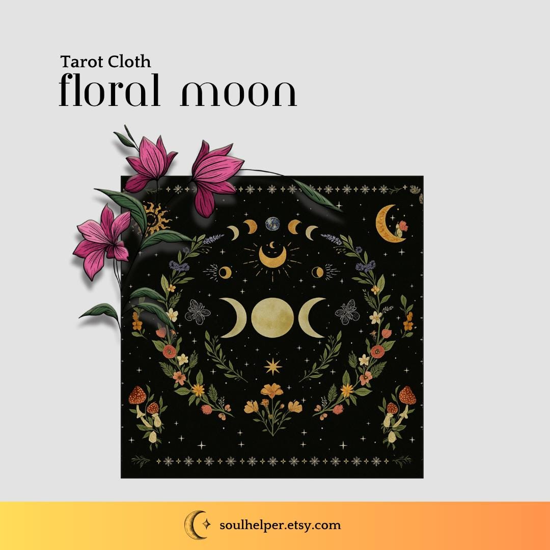 Celestial Tarot Cloth Collection – 19.3x19.3” Lightweight Altar Cloths for Tarot, Meditation, and Spiritual Rituals