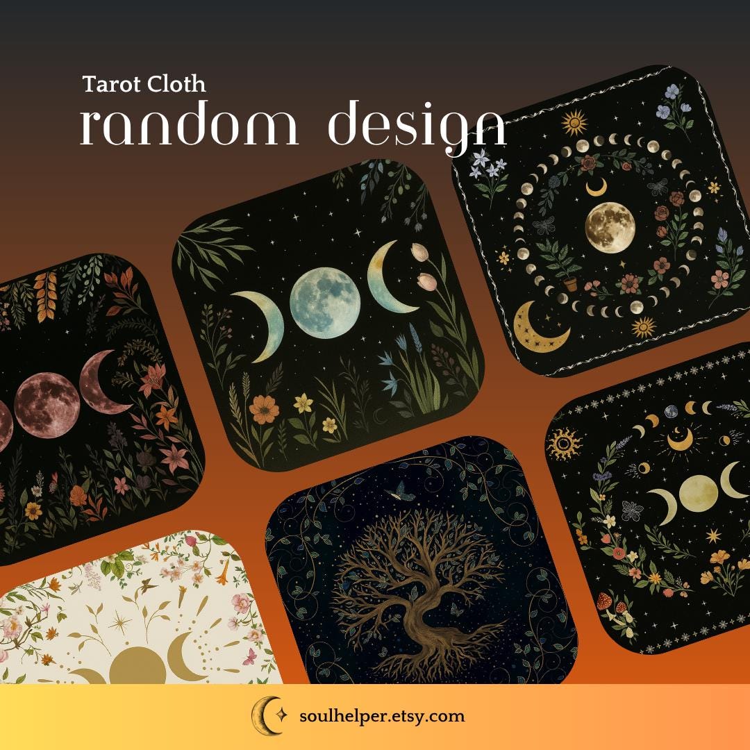 Celestial Tarot Cloth Collection – 19.3x19.3” Lightweight Altar Cloths for Tarot, Meditation, and Spiritual Rituals