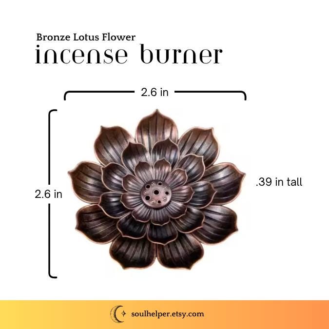 Bronze Lotus Flower Incense Holder